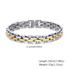 Men's Widefaced Stainless Steel Strap Gold Fashion Bracelet