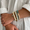Men's Wood Coconut Shell Beaded Electroplated Bracelet Set Hiphop Trendy Highend