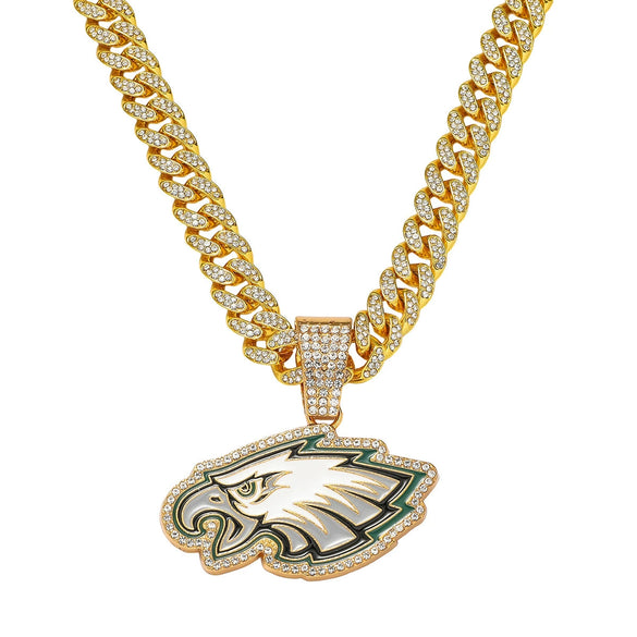 Men's Zinc Alloy Alloy Animal Zodiac Eagle Pendant Necklace With Cuban Chain Electroplated