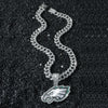 Men's Zinc Alloy Alloy Animal Zodiac Eagle Pendant Necklace With Cuban Chain Electroplated