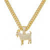 Men's Zinc Alloy And Alloy Animal Zodiac Pendant Necklace With Cuban Chain And Electroplating Hiphop Style