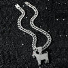 Men's Zinc Alloy And Alloy Animal Zodiac Pendant Necklace With Cuban Chain And Electroplating Hiphop Style