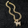 Men's Zinc Alloy And Alloy Animal Zodiac Pendant Necklace With Cuban Chain And Electroplating Hiphop Style