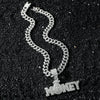 Men's Zinc Alloy Cuban Chain Hip Hop Style Letter Number Text Pendant Necklace With Electroplating