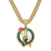 Men's Zinc Alloy Cuban Chain Hiphop Style Cartoon Characters Pendant Necklace With Electroplating