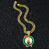 Men's Zinc Alloy Cuban Chain Hiphop Style Cartoon Characters Pendant Necklace With Electroplating