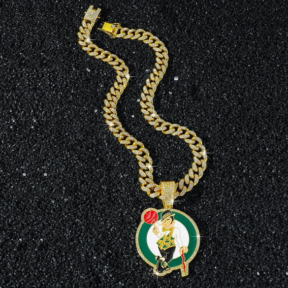 Men's Zinc Alloy Cuban Chain Hiphop Style Cartoon Characters Pendant Necklace With Electroplating