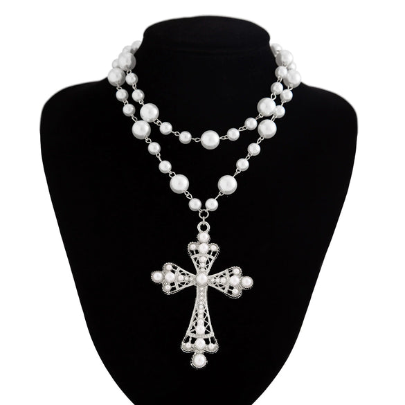 Men's Zinc Alloy Geometric Cross Handmade Necklace