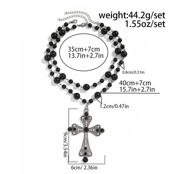 Men's Zinc Alloy Geometric Cross Handmade Necklace
