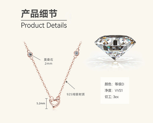 Mermaid Tear Necklace 925 Sterling Silver Geometric Fishing Line Chain Gold Plated Women's