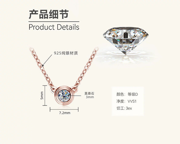 Mermaid Tear Necklace 925 Sterling Silver Geometric Fishing Line Chain Gold Plated Women's