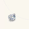 Mermaid Tear Necklace 925 Sterling Silver Geometric Fishing Line Chain Gold Plated Women's