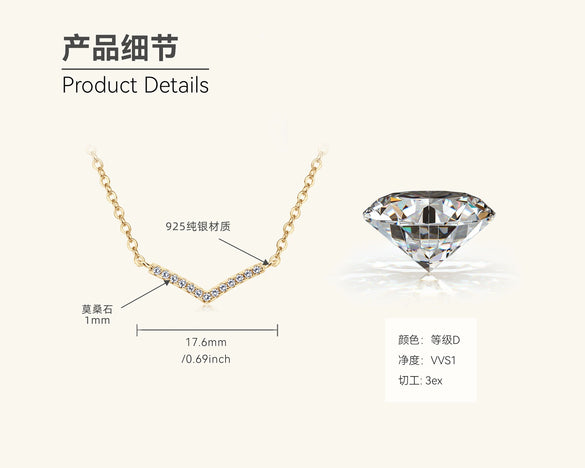 Mermaid Tear Necklace 925 Sterling Silver Geometric Fishing Line Chain Gold Plated Women's