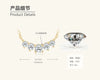 Mermaid Tear Necklace 925 Sterling Silver Geometric Fishing Line Chain Gold Plated Women's
