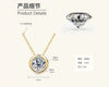 Mermaid Tear Necklace 925 Sterling Silver Geometric Fishing Line Chain Gold Plated Women's