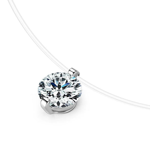 Mermaid Tears Necklace Moissanite Clavicle Chain S925 Sterling Silver Geometric Style