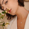 Mermaid Tears Necklace Moissanite Clavicle Chain S925 Sterling Silver Geometric Style