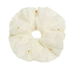 Mesh Handmade Colorful Embroidered Small Flower Scrunchie Hair Accessory For Women