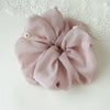 Mesh Handmade Colorful Embroidered Small Flower Scrunchie Hair Accessory For Women