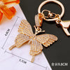 Metal Alloy Colorful Crystal Butterfly Keychain Creative Diamondencrusted Women's Bag Pendant