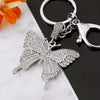 Metal Alloy Colorful Crystal Butterfly Keychain Creative Diamondencrusted Women's Bag Pendant