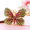 Metal Alloy Colorful Crystal Butterfly Keychain Creative Diamondencrusted Women's Bag Pendant