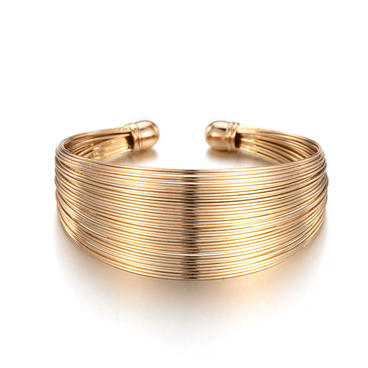 Metal Alloy Geometric Open Bracelet Electroplating Fashion Jewelry