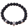 Metal Alloy Geometric Owl Volcanic Stone Electroplated Women's Bracelet