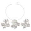 Metal Alloy Geometric Pleated Style Electroplating Earrings And Necklace Accessories For Women