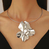 Metal Alloy Geometric Pleated Style Electroplating Earrings And Necklace Accessories For Women