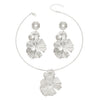 Metal Alloy Geometric Pleated Style Electroplating Earrings And Necklace Accessories For Women