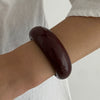 Metal And Acrylic Resin Geometric Cshaped Open Bracelet For Women With Electroplating