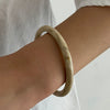Metal And Acrylic Resin Geometric Cshaped Open Bracelet For Women With Electroplating