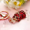 Metal And Zinc Alloy Pastoral Style Pea Pod Car Keychain For Women