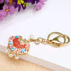 Metal And Zinc Alloy Pastoral Style Pea Pod Car Keychain For Women