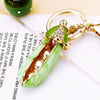 Metal And Zinc Alloy Pastoral Style Pea Pod Car Keychain For Women