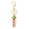 Metal And Zinc Alloy Pastoral Style Pea Pod Car Keychain For Women