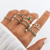 Metal Animal Butterfly Opening Stacked Joint Ring Electroplated Unisex