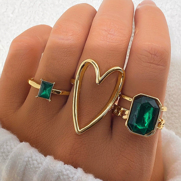 Metal Animal Butterfly Opening Stacked Joint Ring Electroplated Unisex