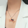 Metal Animal Crab Electroplated Earrings And Necklace Set For Women