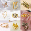 Metal Animal Ring For Women Retro Fashion Electroplating