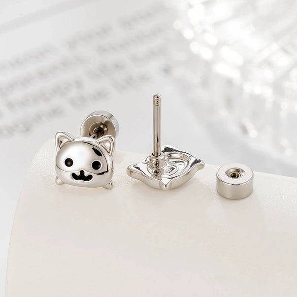 Metal Animal Zodiac Doubleheaded Screw Earrings For Cartilage Piercing Electroplated