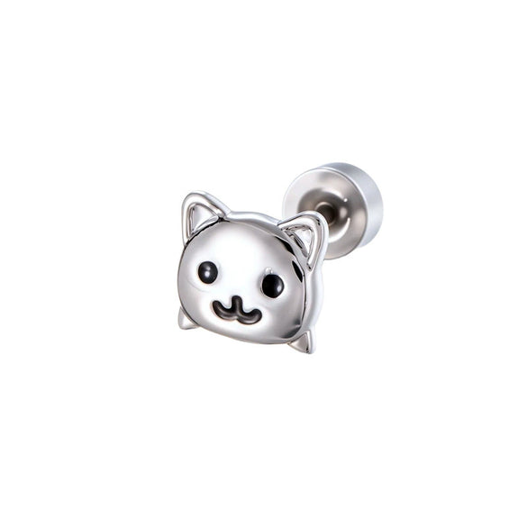 Metal Animal Zodiac Doubleheaded Screw Earrings For Cartilage Piercing Electroplated