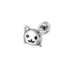 Metal Animal Zodiac Doubleheaded Screw Earrings For Cartilage Piercing Electroplated