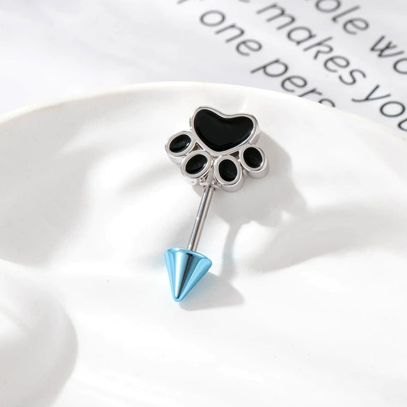 Metal Animal Zodiac Electroplated Cat Claw Cartilage Piercing Jewelry