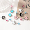 Metal Animal Zodiac Electroplated Cat Claw Cartilage Piercing Jewelry