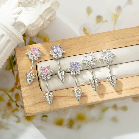 Metal Animal Zodiac Style Electroplated Personality Piercing Jewelry For Women