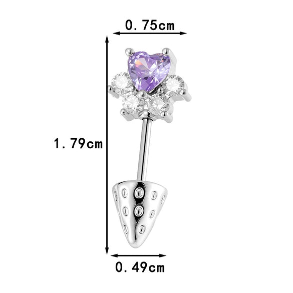 Metal Animal Zodiac Style Electroplated Personality Piercing Jewelry For Women
