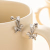 Metal Animals Zodiac Butterfly Pendant Earrings Electroplated Titanium Steel For Women
