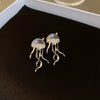 Metal Animals Zodiac Electroplated Jellyfish Earrings For Women